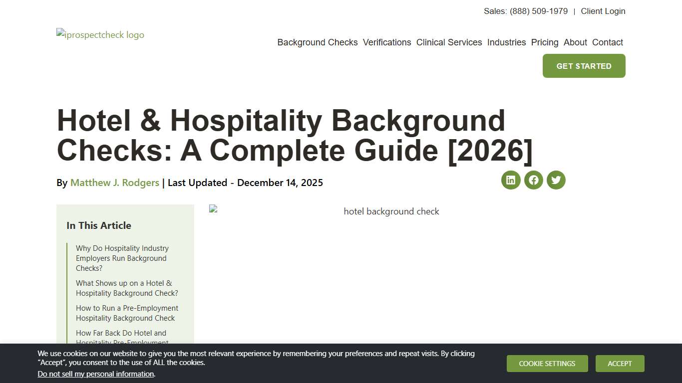 Hotel & Hospitality Background Checks: A Complete Guide [2026]